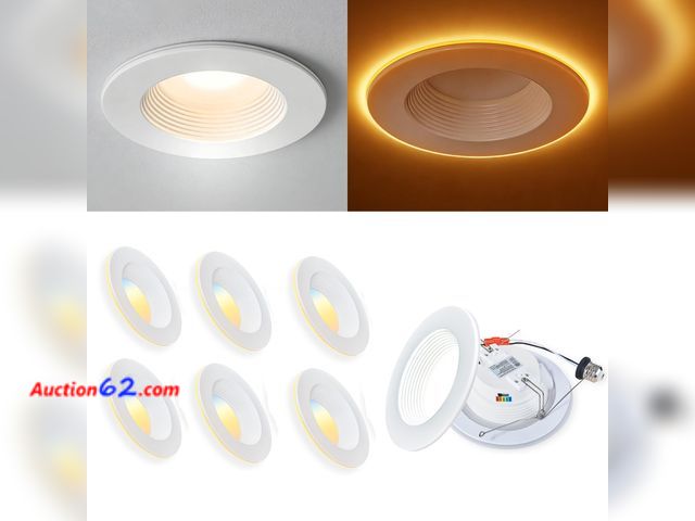 Lot 44-1750m - Lifora Hay 6 Inch 5CCT Retrofit LED Recessed Light with Night Light See All Photo's Not Tested Appears New, A basic inspection has been give...