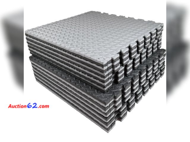 Lot 44-875 - $129.95 Retail price - AIRHOP Upgraded 0.79" Extra Thick 48 Sq Ft High-Density Eva Foam Exercise Gym Mats, 12 Pcs Large Interlocking Puzzle ...