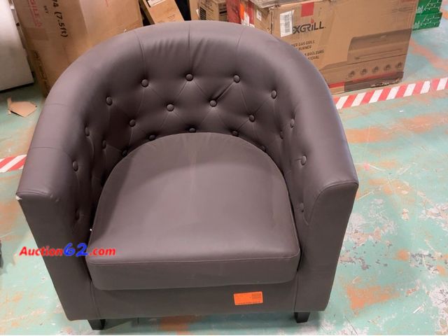 Lot 44-1527j - $250 Retail price - HSL Emma Button Tub Chair (has tape residue)
 E-Commerce Return, A basic inspection has been given to this item. Sold AS...