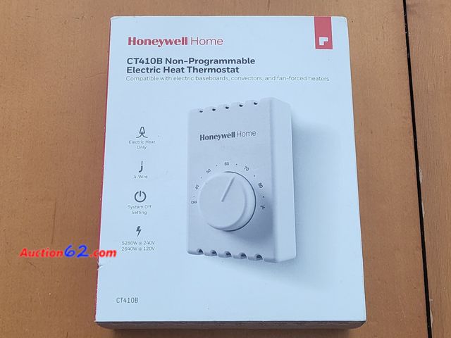 Lot 44-3090b - Honeywell Home CT410B1017 Electric Heat Thermostat - Ecommerce Return - See Pictures 2. E-Commerce Return, A basic inspection has been given...