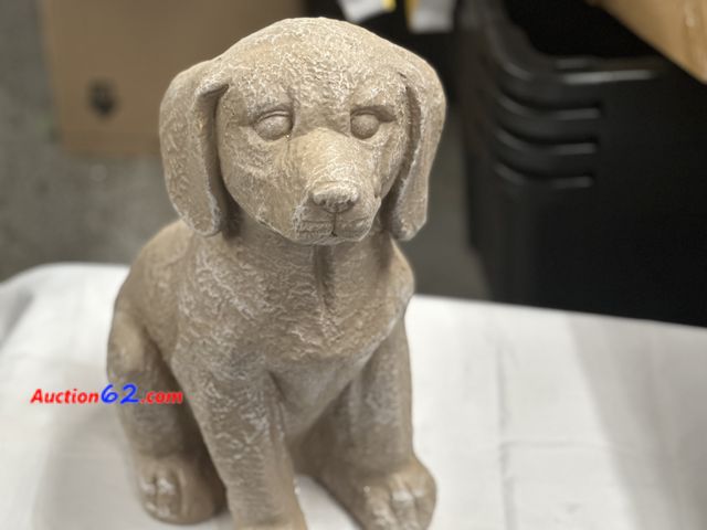 Lot 44-6022j - Dog statue made of resin pre tagged from big lots $37.99 approximately 16 inches tall  Appears New, A basic inspection has been given to thi...
