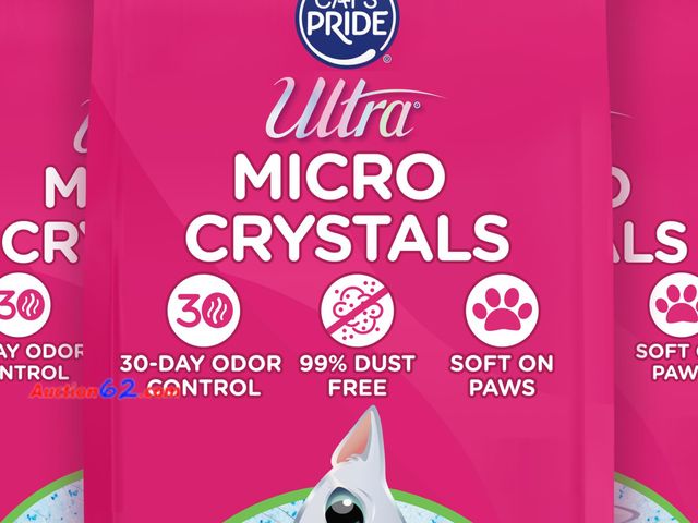 Lot 44-5582m - Ultra by Cat's Pride Micro Crystals Litter with 30-Day Odor Control, 15lbs Appears New, A basic inspection has been given to this item. Sold...