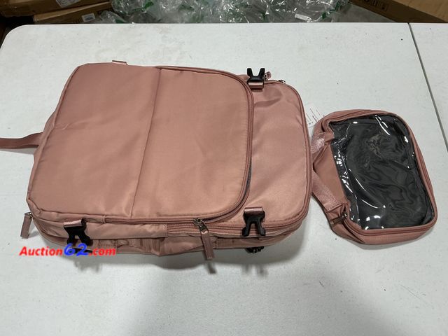 Lot 44-109a - Pink Travel Bag with Clear Pouch See All Photo's Appears New, A basic inspection has been given to this item. Sold AS-IS.