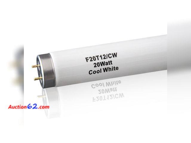 Lot 44-4080w - (6Pack) F20T12/CW 20 Watt Cool White 24Inch Fluorescent Light Bulbs,T12 20W 24 Inch Fluorescent Tube,4100K, Replacement for F20T12/CW/ALTO, ...