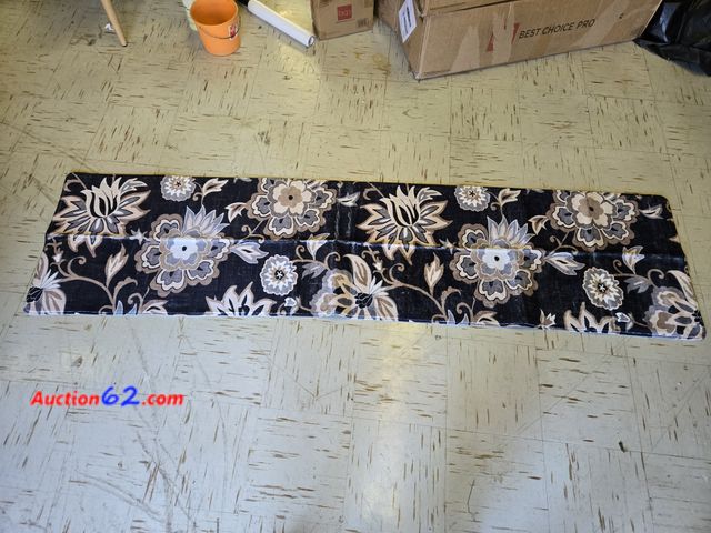 Lot 44-6510t - 2ftx8ft Flowery Runner Area Rug Washable, Non-Slip  Appears New, A basic inspection has been given to this item. Sold AS-IS.