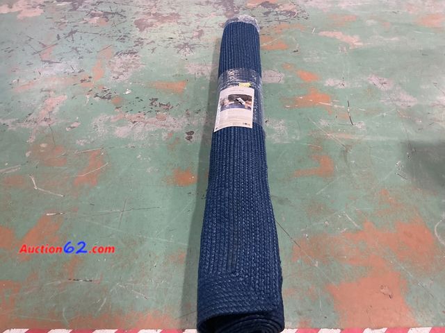 Lot 44-1352m - Threshold Outdoor Rug Blue Braided 5 ft x 7 ft Not Tested See All Photo's Dirty E-Commerce Return, A basic inspection has been given to this...