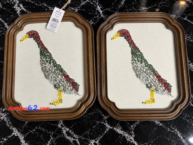 Lot 44-6066m - Lot of 2 duck wall art tagged 39.99 each approx 12x14 inches. Appears New, A basic inspection has been given to this item. Sold AS-IS. See A...