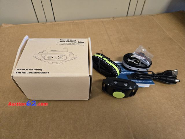 Lot 44-6551p - Rechargeable Dog Bark Collar - No Shock Training Smart Collar Appears New, A basic inspection has been given to this item. Sold AS-IS.