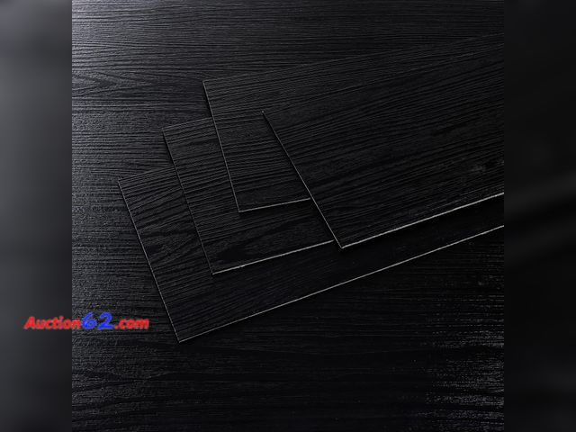 Lot 44-321 - CRE8TIVE 24-Pack Black Vinyl Plank Flooring Peel and Stick Floor Tile Waterproof Vinyl Wood Flooring 6"x36" Self Adhesive Temporary Laminate...