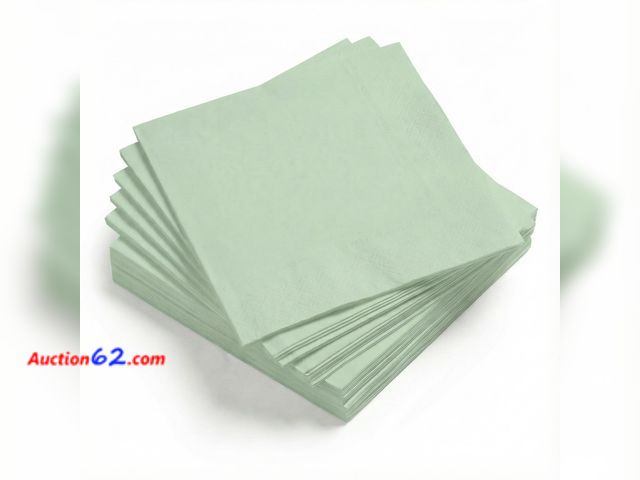 Lot 44-2567e - Horaldaily 100 Pack Cocktail Napkins, 5x5 Inches Disposable Paper Napkins for Party Anniversary Wedding Birthday Bridal Baby Shower (100,Sag...