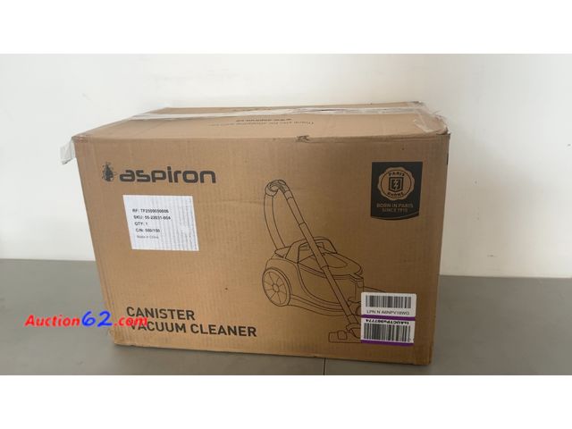 Lot 44-1953o - $799.99 Retail price - Aspiron Canister Vacuum Cleaner, 40Kpa Bagless Vacuum Cleaners, 4QT Large Dust Cup, Double HEPA Filter, Retractable C...