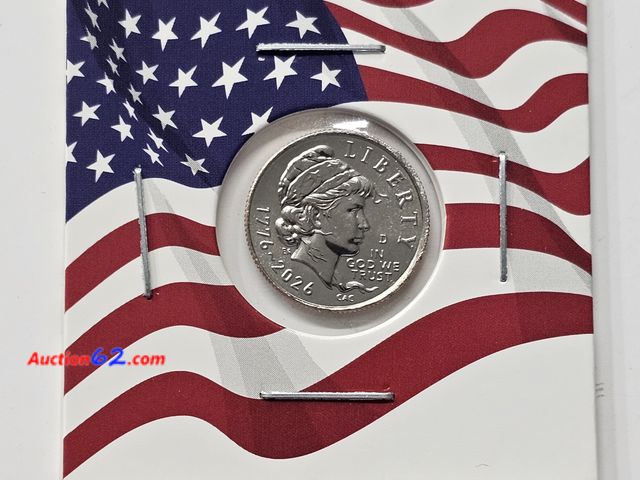 Lot 44-8303q - 2026-D LIBERTY DIME. THESE ARE THE NEW DIMES! NEW DESIGN! THEY ARE VERY HARD TO GET. THE REVERSE SAYS LIBERTY OVER TYRANNY.-NT
