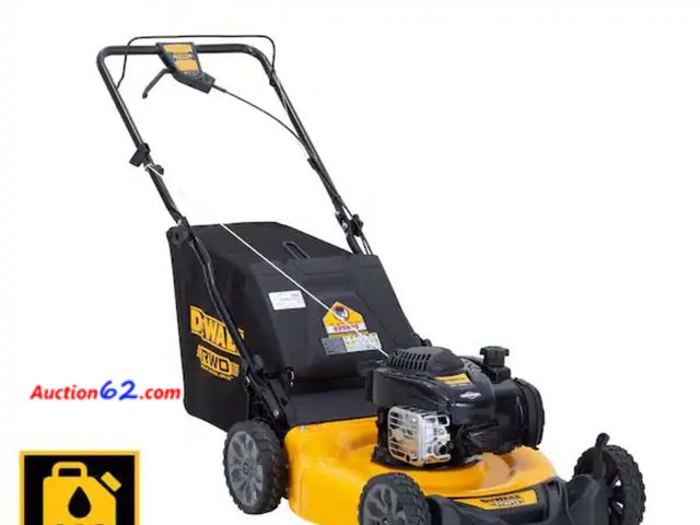 Lot 44-7394o - DeWalt 21" 150cc Briggs and Stratton 625ex engine rear wheel drive 2-in-1 gas self-propelled walk behind lawn mower retail $388.00 E-Commerc...