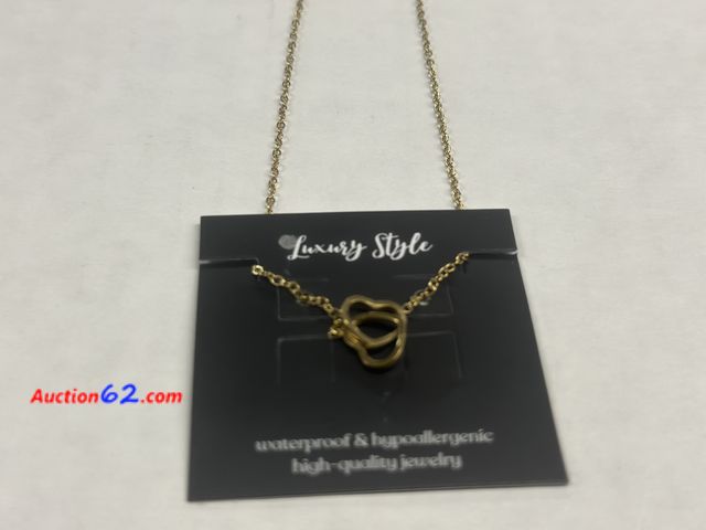 Lot 44-6023a - Hearts necklace. Luxury style, waterproof, hypoallergenic, high-quality jewelry.87729-0 Appears New, A basic inspection has been given to th...