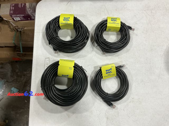 Lot 44-1116p - Mix lot of Surf Onn Networking Cables Appears New, A basic inspection has been given to this item. Sold AS-IS. See All Photo's Not Tested