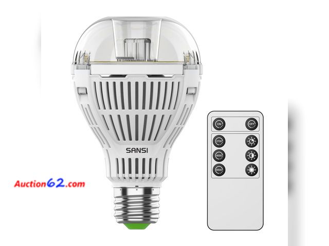 Lot 44-1891a - SANSI Smart LED Light Bulb, 2200LM Voice Remote Control 2700K 4000K 6500K Dimmable A21 18W Light Bulb, 150W Equivalent E26 Base Lights for B...