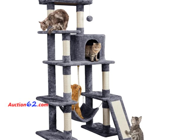 Lot 44-241p - Retail of $59.99- Yaheetech Large Multi-Level Cat Tree, 63 Inches Tall  Appears New, A basic inspection has been given to this item. Sold AS...