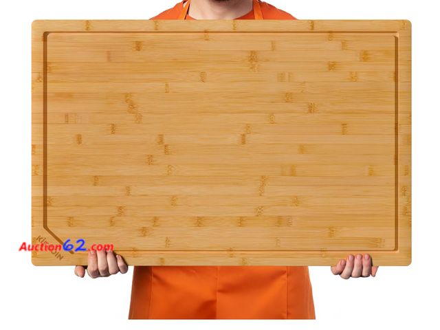 Lot 44-1772 - 36 Inch Extra Large Bamboo Cutting Boards for Kitchen, Wood Cutting Board with Deep Juice Groove and Handle Heavy Duty Chopping board, Overs...