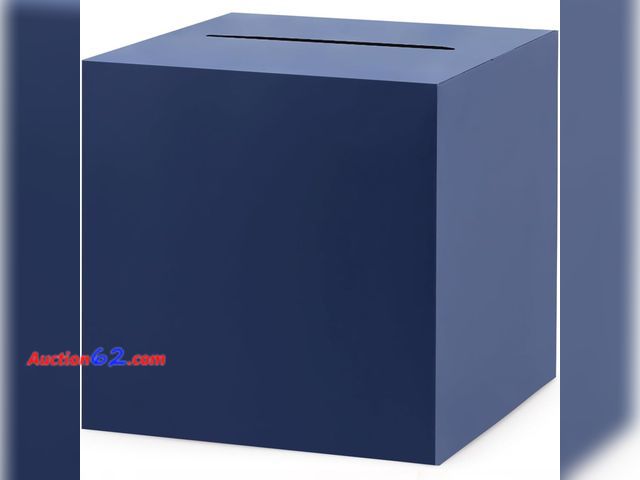 Lot 44-945m - Lot of 4 - Navy Blue Card Box Wedding Favors Gift Card Boxes Post Box Cardboard Receiving Money Box Holder for Wedding Reception, Baby Showe...