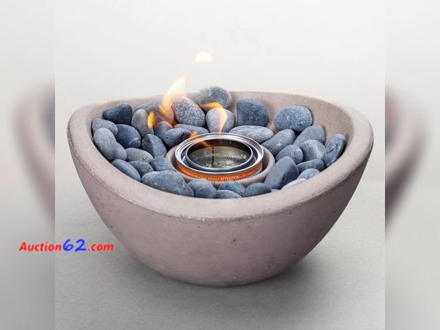 Lot 44-4023i - $79 Retail price - Solo Stove 5" Wave Tabletop Natural Firebowl Fireplace missing fuel otherwise appears new See All Photo's Not Tested Appe...