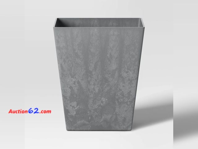 Lot 44-737p - Square Composite Indoor Outdoor Planter Pot 12"x12"x14" Charcoal Gray - Threshold™ Appears New, A basic inspection has been given to this it...