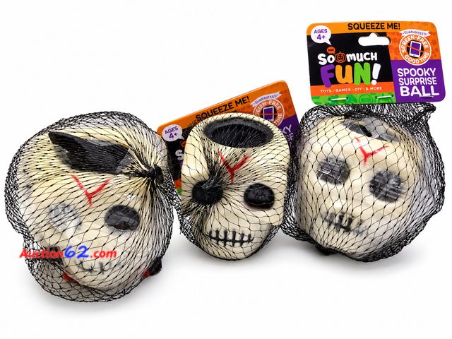 Lot 44-6146m - Set of 3 spooky surprise skull Ball,  So Much Fun, Appears New, A basic inspection has been given to this item. Sold AS-IS. See All Photo's ...