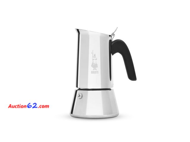 Lot 44-5513p - Bialetti - New Venus Induction, Stovetop Coffee Maker, Suitable for all Types of Hobs, Stainless Steel, 10 Cups (15.5 Oz), Silver Appears Ne...