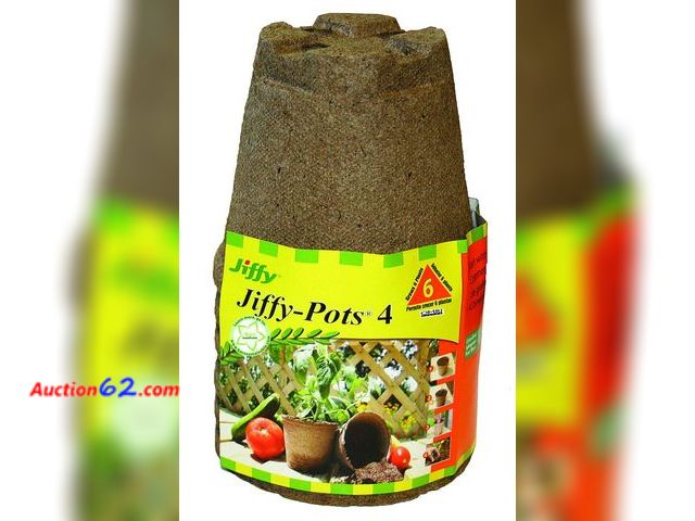 Lot 44-143o - Lot of (3) Jiffy-PotsOrganic Seed Starting 4" Biodegradable Peat Pots, 6 Pack Appears New, A basic inspection has been given to this item. S...
