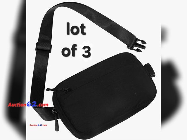 Lot 44-6671b - Lot of 3 Mini Belt Bags for Women Crossbody, Fanny Pack for Men, Lightweight Everywhere Belt Bag Appears New