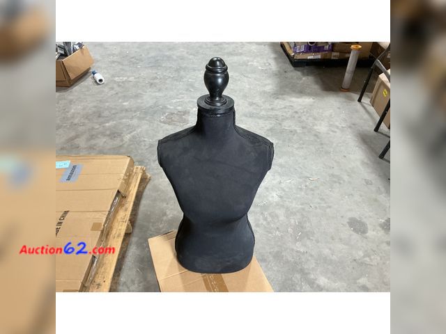 Lot 44-166 - Black Fabric Torso Mannequin Display Form E-Commerce Return, A basic inspection has been given to this item. Sold AS-IS.
