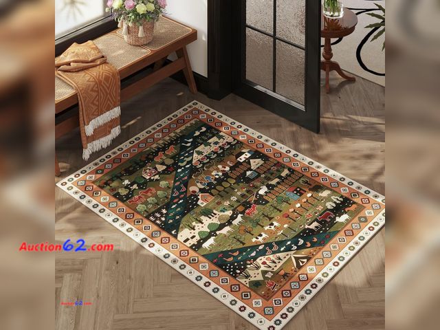 Lot 44-9100i - Door Mat Indoor Entrance 2x3 Rug Machine Washable Nomadic Animal Appears New, A basic inspection has been given to this item. Sold AS-IS.