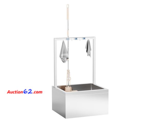 Lot 44-1628w - $249.98 Retail price - TONGMO Stainless Steel Floor Mop Sink, Mop sink with Cleaning Tool Rack | 19" x 22" x 12" Not Tested See All Photo's ...