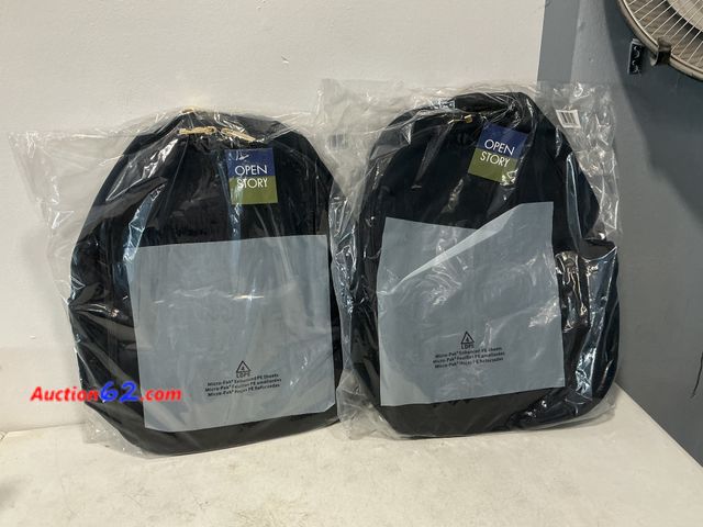 Lot 44-819o - Lot of (2) 21L 17.5'' Canvas Backpack - Open Story Appears New, A basic inspection has been given to this item. Sold AS-IS. See All Photo's ...