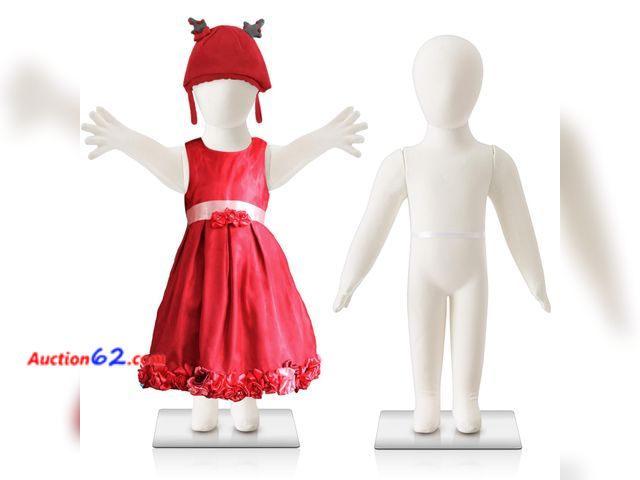 Lot 44-2895e - DoubleFill 2 Pcs Kids Mannequins 6 Months Old Baby Mannequin Foam Toddler Torso for Child Dress Form Detachable Full Body Manikin with Remov...