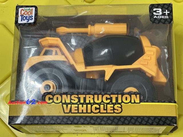 Lot 44-7606b - Cool toys construction vehicles concrete truck comes wit screw drive to take apart. Ages 3+. New. Box has some damage 5. Not Tested 13. Neve...
