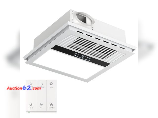 Lot 44-405o - $99.99 Retail price - Orabriz 4-in-1 Bathroom Exhaust Fan with Heater, 1100W/2200W Dual Heating, 220 CFM Ventilation, 6000K 1800LM LED Light...