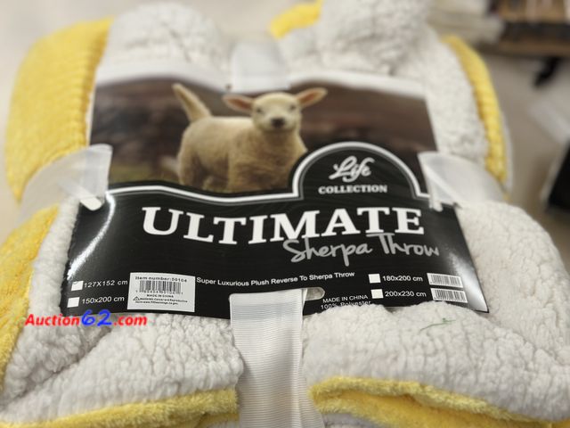 Lot 44-7571t - Ultimate Sherpa throw basically 50x60. NEW. See All Photo's Not Tested Never opened, Factory Sealed