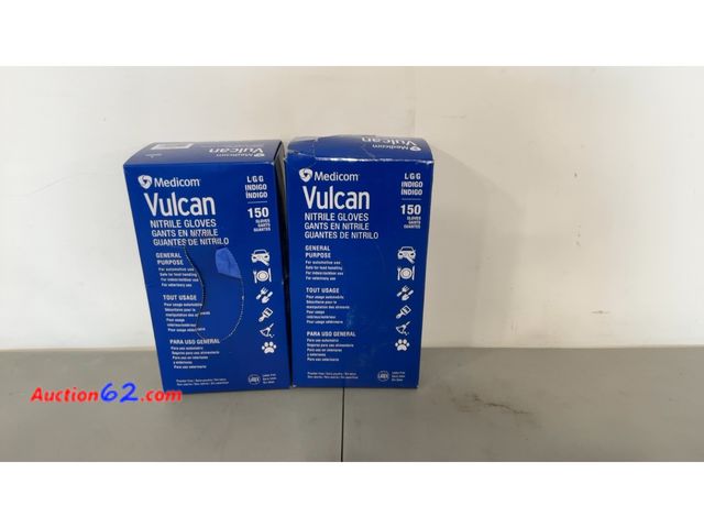 Lot 44-1640j - Medicom Vulcan Nitrile Gloves Indigo L/G 150 Count Not Tested See All Photo's E-Commerce Return, A basic inspection has been given to this i...