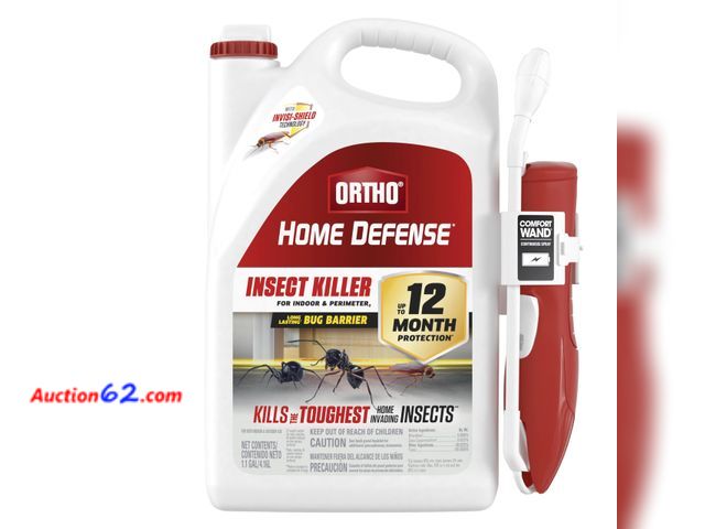 Lot 44-1589j - Ortho Home Defense Insect Killer for Indoor &amp; Perimeter2 with Comfort Wand, Controls Ants, Roaches, and Spiders, 1.1 gal Not Tested See ...