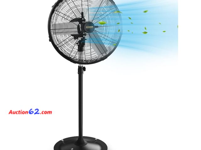 Lot 44-9049t - Retail of $199.99- 24'' Outdoor Pedestal Fan, 4 Speed Oscillating Pedestal Fan with All Sealed Brushless DC Motor Appears New, A basic inspe...