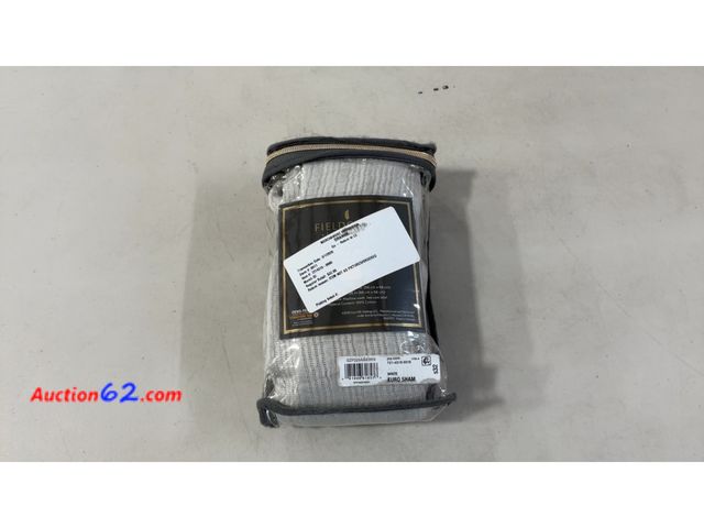 Lot 44-4076w - Fieldcrest Luxury Stripe Matelasse Euro Sham, One Size , White Not Tested See All Photo's E-Commerce Return, A basic inspection has been giv...