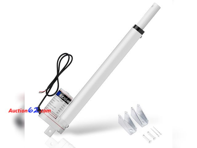 Lot 44-1665e - ECO-WORTHY Heavy Duty 330lbs/1500N Solar Tracker Linear Actuator Multi-Functions (12V, 18") IP54 Waterproof Linear Motion Actuator Not Teste...