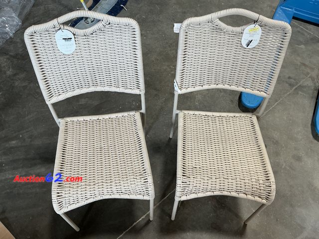 Lot 44-342e - Threshold Woven Outdoor Chairs Set of 2 See All Photo's E-Commerce Return, A basic inspection has been given to this item. Sold AS-IS. Scrat...
