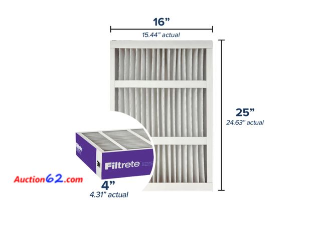 Lot 44-1744a - Filtrete 1550 16x25x4 Air Filter See All Photo's Not Tested Dented Appears New, A basic inspection has been given to this item. Sold AS-IS.