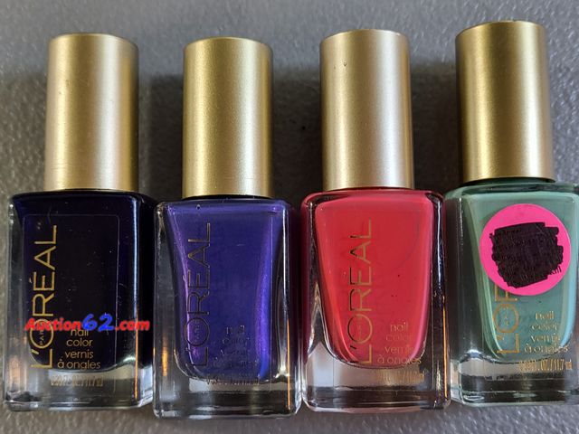 Lot 44-3120b - Lot of 4 LOREAL Nail Color - #550-After Hours, #650-It's now or never, #160-Pink Carat, #111-Not a Cloud in Site - New - See Pictures 1. App...
