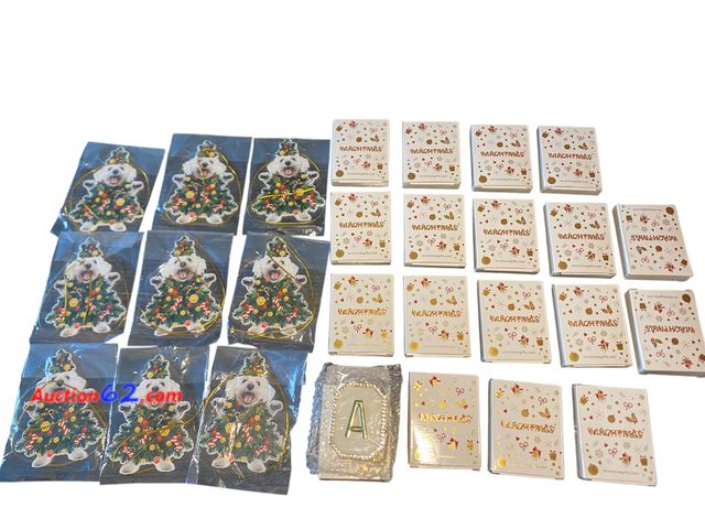 Lot 44-9109j - Lot of Puppy Christmas Ornaments and “A” Initial Ornaments  Appears New, A basic inspection has been given to this item. Sold AS-IS.