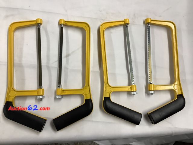 Lot 44-6080q - Set of 4 6” hacksaws yellow in color. New Used Not Tested Never opened, Factory Sealed