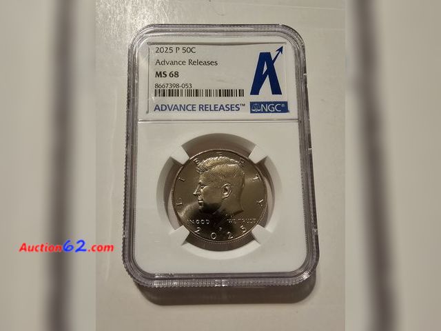 Lot 44-8355w - 2025-P ADVANCE RELEASES KENNEDY HALF DOLLAR GRADED A HIGH MS68 (MINT STATE) BY NGC. MINTED IN PHILADELPHIA.-NT