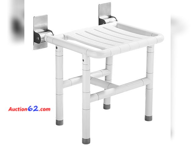 Lot 44-935 - $189.99 Retail price - Hafee grace 18.7” Drill-Free Foldable Shower Seat Wall Mounted, 660lb Heavy Duty Fold Down Chair, Fixed-Height for El...