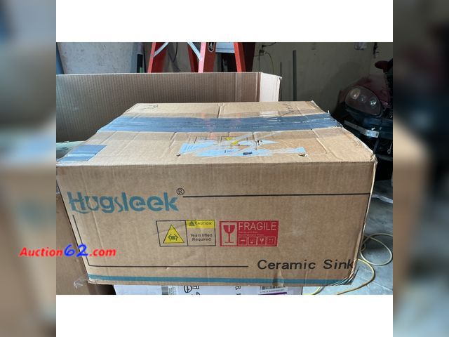 Lot 44-4071w - Hugsleek Ceramic Sink E-Commerce Return, A basic inspection has been given to this item. Sold AS-IS.